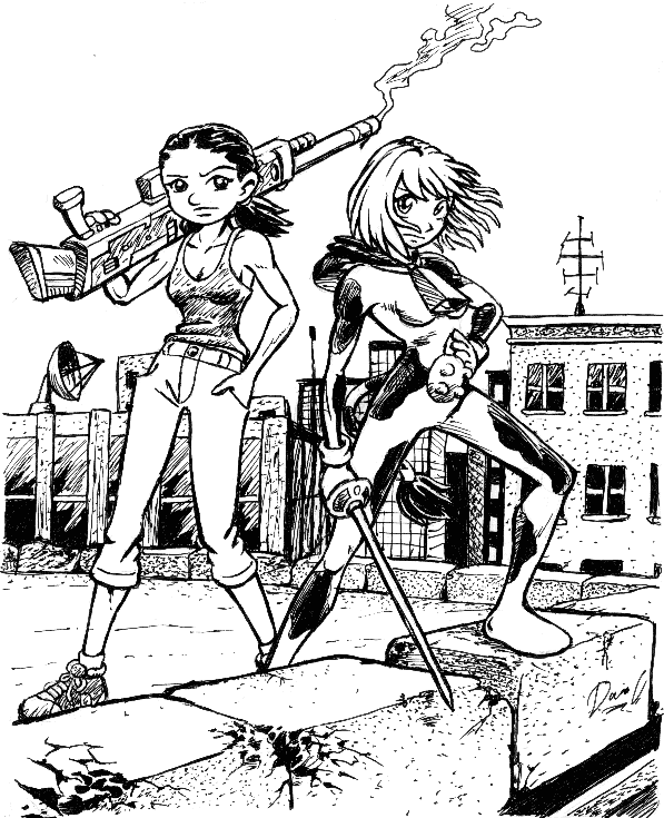 Vaca & Ming-Li Pose; the characters I said, ready to kick some butt!